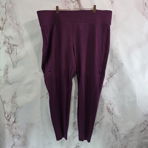 Torrid Pants Womens 3 3X Regular Purple Stretch Pull On Ponte Pixie High Rise - Picture 1 of 12